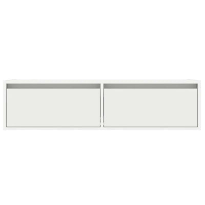 TV-kaappi LED-valoilla valkoinen 100X35,5x25 cm