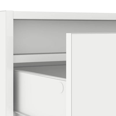 TV-kaappi LED-valoilla valkoinen 100X35,5x25 cm