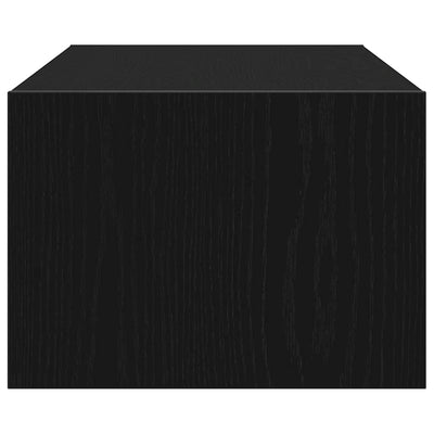 TV-kaappi LED-valoilla musta tammi 100X35,5x25 cm