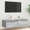 TV-kaappi LED-valoilla harmaa sonoma 100X35,5x25 cm