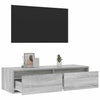 TV-kaappi LED-valoilla harmaa sonoma 100X35,5x25 cm