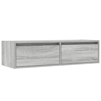 TV-kaappi LED-valoilla harmaa sonoma 100X35,5x25 cm