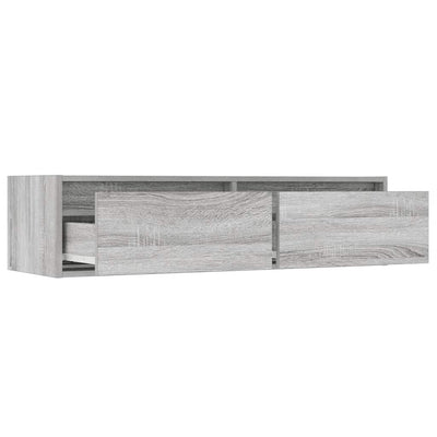 TV-kaappi LED-valoilla harmaa sonoma 100X35,5x25 cm