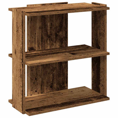 Kirjahylly 3-kerroksinen Old Wood 60x30x60 cm Engineered Wood