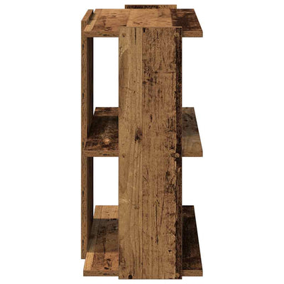 Kirjahylly 3-kerroksinen Old Wood 60x30x60 cm Engineered Wood