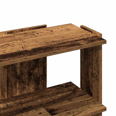 Kirjahylly 3-kerroksinen Old Wood 60x30x60 cm Engineered Wood
