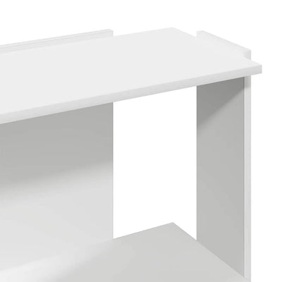 Valkoinen kirjahylly Cero 60x30x80cm (3-kerroksinen engineered wood)