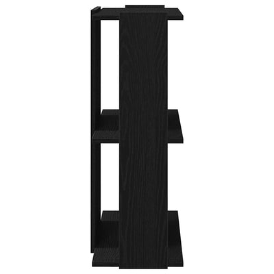 Musta kirjahylly Cero 60x30x80cm (3-tasoinen puinen)