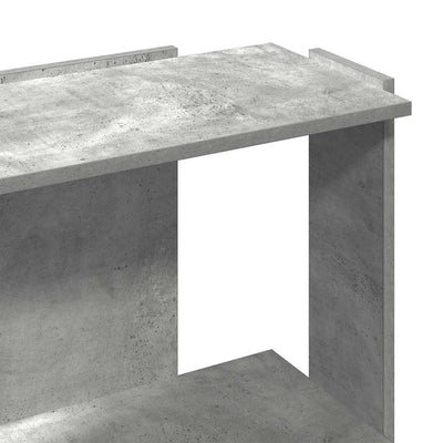 kirjahylly 3-kerroksinen betoniharmaa 60x30x80 cm tekninen puu