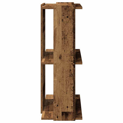 Vanha puu kirjahylly Cero 60x30x80cm (3-kerroksinen, puinen)