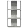 Betoniharmaa kirjahylly Cero 60x30x120cm (3-kerroksinen, puinen)