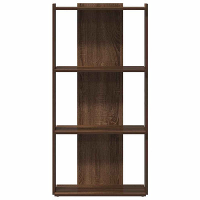 kirjahylly 3-tasoinen ruskea tammi 60x30x120 cm tekninen puu