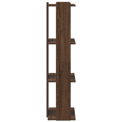 kirjahylly 3-tasoinen ruskea tammi 60x30x120 cm tekninen puu
