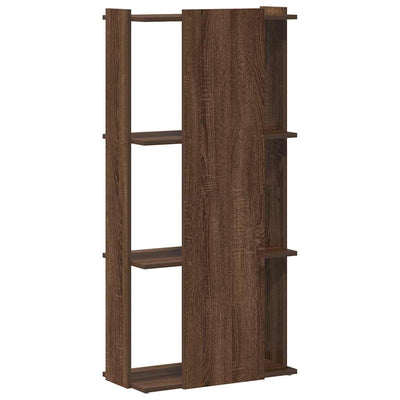 kirjahylly 3-tasoinen ruskea tammi 60x30x120 cm tekninen puu