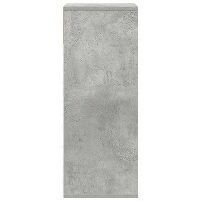 Kirjahylly betoninharmaa 34x31x80 cm tekninen puu