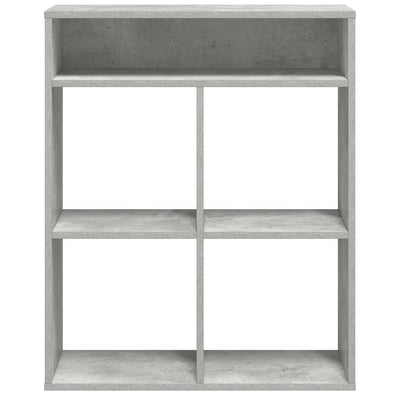 Kirjahylly betoninharmaa 66x31x80 cm tekninen puu