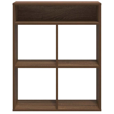 Kirjahylly ruskea tammi 66x31x80 cm lastulevy