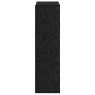 Kirjahylly musta 66x31x112 cm lastulevy