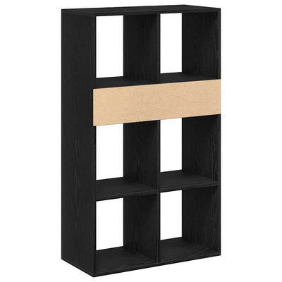 Kirjahylly musta 66x31x112 cm lastulevy