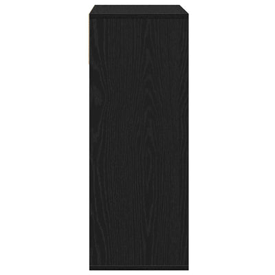 Kirjahylly musta 66x31x80 cm lastulevy