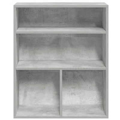 Kirjahylly betoninharmaa 60x30x71,5 cm lastulevy