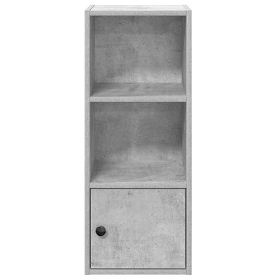 Kirjahylly betoninharmaa 31x24x77 cm tekninen puu