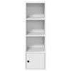 Valkoinen kirjahylly Slobodanca 31x24x102cm (puinen)