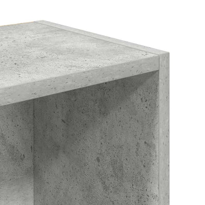 Kirjahylly betoninharmaa 31x24x102 cm tekninen puu