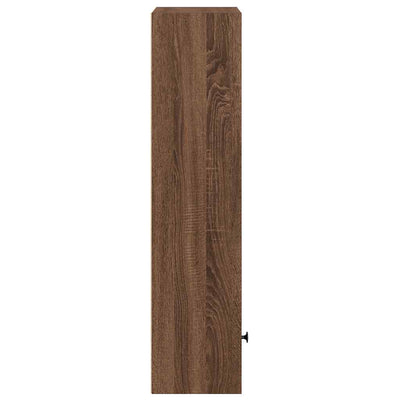 Kirjahylly ruskea tammi 31x24x102 cm tekninen puu