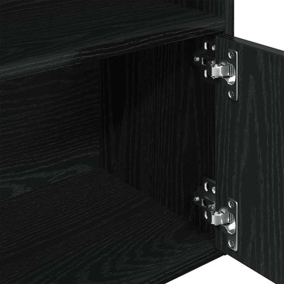 Musta kirjahylly Slobodanca 31x24x127cm (tammi, puinen)