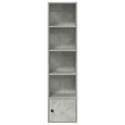 Kirjahylly betoninharmaa 31x24x127 cm tekninen puu