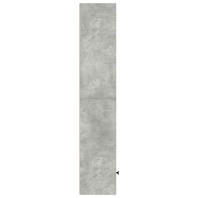 Kirjahylly betoninharmaa 31x24x127 cm tekninen puu