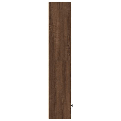 Kirjahylly ruskea tammi 31x24x127 cm tekninen puu