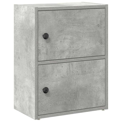 Kirjahylly betoninharmaa 40x24x52 cm tekninen puu