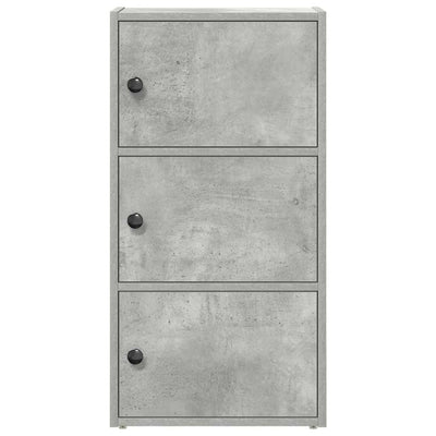 Kirjahylly betoninharmaa 40x24x77 cm tekninen puu