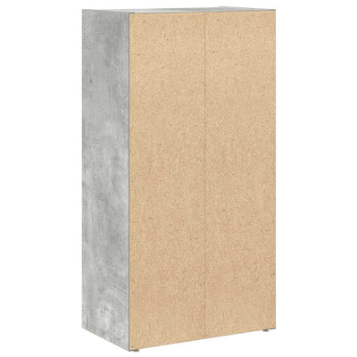 Kirjahylly betoninharmaa 40x24x77 cm tekninen puu
