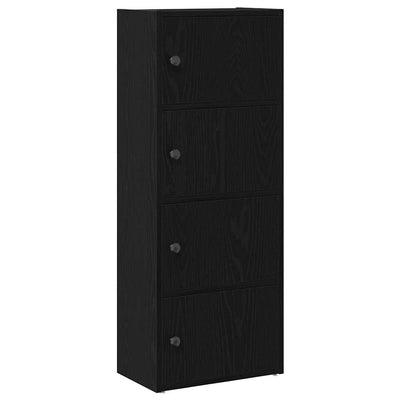 Kirjahylly musta tammi 40x24x102 cm tekninen puu
