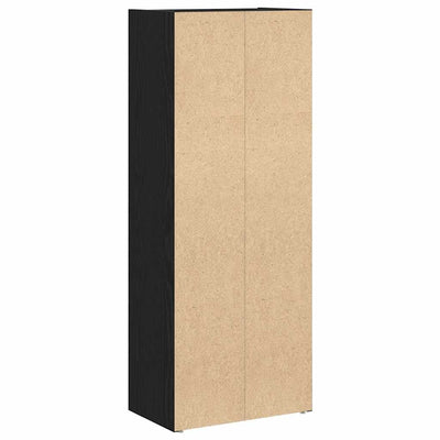 Kirjahylly musta tammi 40x24x102 cm tekninen puu