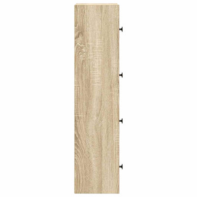 Kirjahylly betoninharmaa 40x24x102 cm tekninen puu