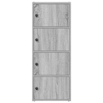Kirjahylly harmaa Sonoma 40x24x102 cm tekninen puu