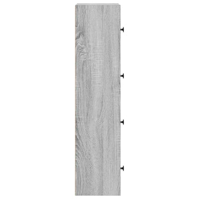 Kirjahylly harmaa Sonoma 40x24x102 cm tekninen puu