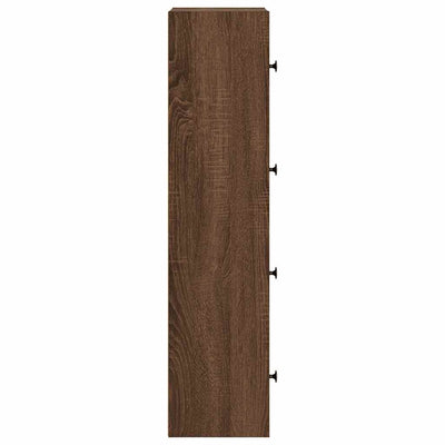 Kirjahylly ruskea tammi 40x24x102 cm tekninen puu