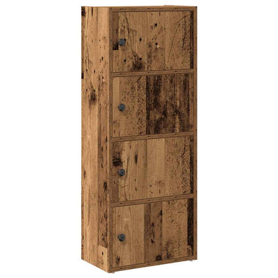 Kirjahylly vanha puu 40x24x102 cm tekninen puu