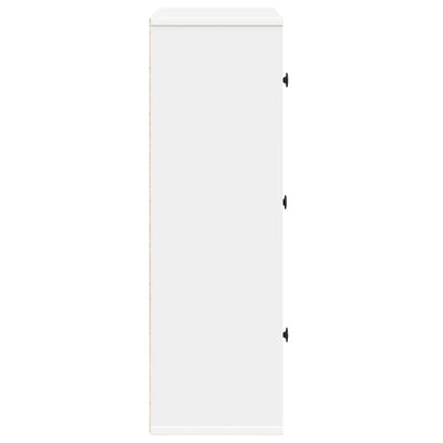 Kirjahylly valkoinen 60x24x76,5 cm tekninen puu