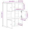 Kirjahylly Sonoma Oak 60x24x76,5 cm Engineered Wood