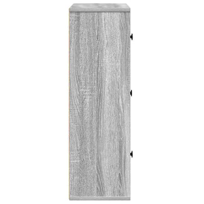 Kirjahylly harmaa Sonoma 60x24x76,5 cm tekninen puu