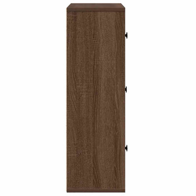 Kirjahylly ruskea tammi 60x24x76,5 cm tekninen puu
