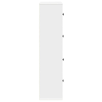 Valkoinen kirjahylly Soledad 60x24x101,5cm (puinen)