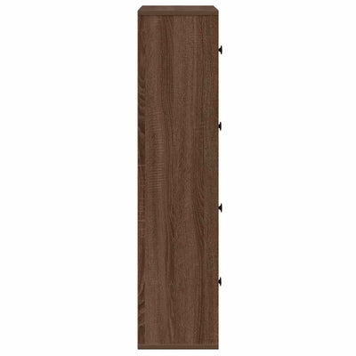 Kirjahylly ruskea tammi 60x24x101,5 cm tekninen puu
