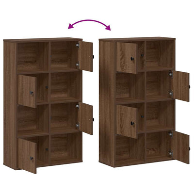 Kirjahylly ruskea tammi 60x24x101,5 cm tekninen puu